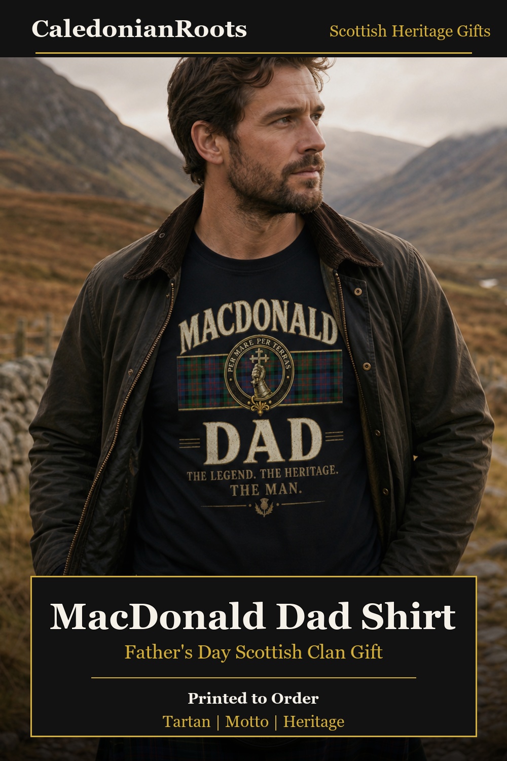 MacDonald Dad clan shirt product example